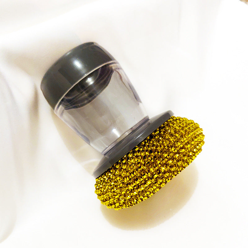 Soap Dispensing Palm Brush – Push Button Kitchen Dish Scrubber with Built-in Liquid Dispenser