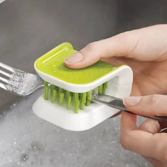 U-Shaped Knife Cleaner Brush – Safe Dual-Sided Cutlery Cleaning Tool for Kitchen