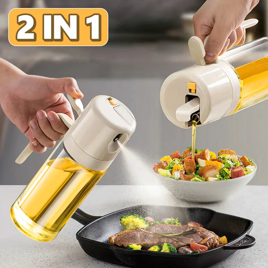 2-in-1 Olive Oil Sprayer Bottle – Dual Function Oil Dispenser & Mist Sprayer for Cooking, BBQ & Air Fryer