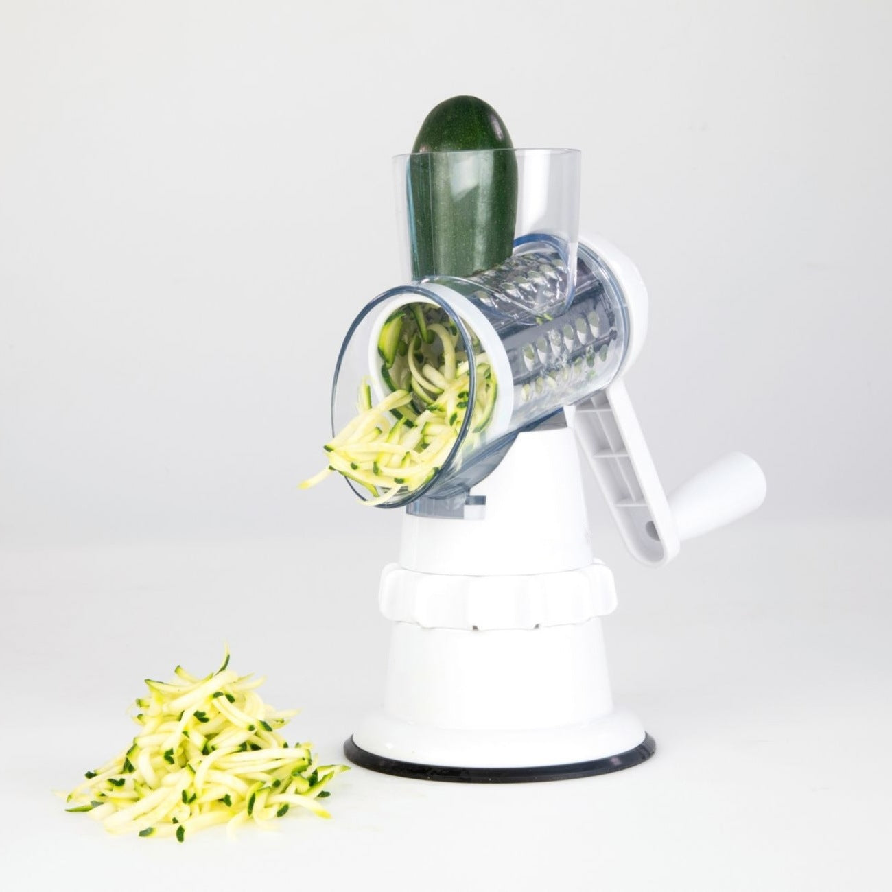 3-in-1 Manual Vegetable Slicer – Rotary Mandoline Cutter, Grater & Shredder for Fast Kitchen Prep